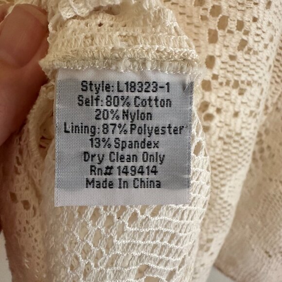 Johnny Was Cream Lace Blouse - Picture 10 of 11